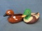 2 Ceramic Duck Planters – 1 Painted to resemble Mallard, 1 Glazed brown – Both ~9”L – As shown