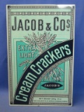 Vintage Tin: Jacob & Co's Extra Light Cream Crackers (Liverpool) England – Appx 10 1/4” x 6 1/2” x 3