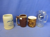 Beer Stein German, Wet Yer Whistle Mug, MN Vikings Beer Mug (glass) & Molokai Mule Cup Hawaii
