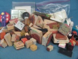 Collection of Stamps and Stamp Pads – Great for Scrap-booking or Holiday Craft Projects