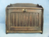 Small Wooden Counter Top Box / Bread Box – 15” x 12” x 10” - Some wear as shown – No Markings