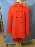 Red 100% Wool Mackintosh Authentic Peacoat – Made in USA – Appx Size 10 – Good Condition