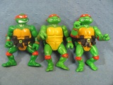 Three Raphael Teenage Mutant Ninja Turtles Action Figures – 1988 and 1991 – 4 ½” tall