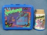 Aladdin Brand Goosbumps Lunchbox and Thermos - “Enter if you Dare” – 1995 Parachute Press