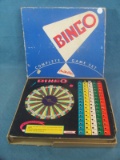 Vintage Built-Rite Bingo Game Set – Spinner Board, Score Cards, Bingo Chips, Tokens – Wear from age