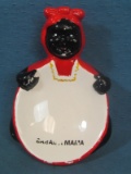 Black Americana Bahamamama Spoon Rest – 6” x 4” - Some scuffs to paint / surface