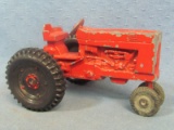 Die Cast Tractor Toy – Red Metal – Made in U.S.A. - 5 ½” x 3 ¾” wide