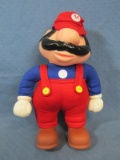 Vintage Mario Doll – by Applause – Plush w/ Rubber head, feet & hands – Stands ~11 1/2”T