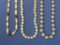3 Necklaces w Pearls – Freshwater Pearl w Amethyst Beads is 32” long – 17” Strand
