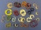 Fun Lot of Plastic Hoop Earrings – Many Colors – Largest about 1 3/4” in diameter