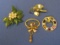 4 Vintage Pins – 2 are Gold filled by Van Dell – 1 w Faux Jade & Pearls – Largest is 2” wide