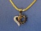 Gold over Sterling Silver Heart Pendant & 24” Chain – Total weight is 9.2 grams