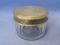 Small Crystal Dresser Jar w Sterling Silver Lid – 2” in diameter – Lid is 20.5 grams