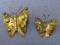Pair of Sterling Silver Butterfly Pins – Turquoise Accents – Made in Mexico – 7.4 grams