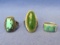 3 Silver? Rings – Southwestern Style – 2 with Turquoise – Size 6.5 to 7 – Total weight is 20.5 grams