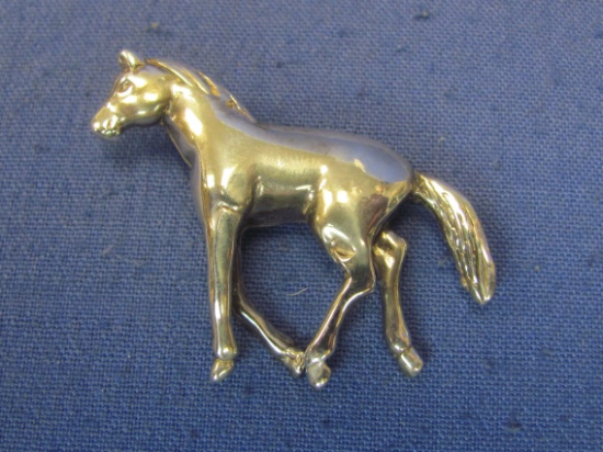 Nice Sterling Silver Horse Pin – About 1 1/2” - Weight is 10.4 grams