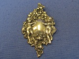Silver Pin/Brooch – Ornate Flowers & Cherubs – 2 1/2” long – Not marked that I can see