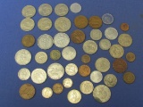 Mixed Lot of Foreign Coins – Mexico – French Polynesia – French – Oldest is 1903