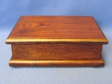 Nice Wood Box – Dark Green Suede Base – 7 1/2” x 5 1/2” - 2 1/2” tall