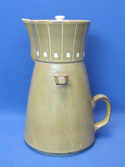 Stoneware Coffee Pot by Kasuga – Patio Moonglow Pattern – Made in Japan – 10” tall