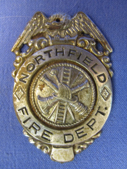 Vintage Northfield (Minnesota) Fire Department Badge (no pin) – Appx 2 1/2” T x 1 1/2” W