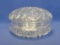 Covered Cut Glass Bowl – Dome Look – 6” in diameter – 3 1/2” tall – Nice Design