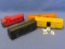 4 Toy Train Cars – 1 is marked “Bachmann– 1 has some plastic animals - Longest is 6 3/4”