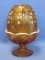 Fenton Glass Fairly Lamp – Lily of the Valley in Cameo – Amber Opalescent – 7” tall