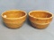 USA 5 Inch Matching Light Brown Stoneware Bowls (2)