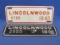 2 Lincolnwood Motorcycle License Plates – 1983 & 1988 – Black w White – White w Orange – 8” long