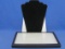 Cardboard Display Case w Glass Top – 12 1/4” x 8 1/4” - Black Velveteen Necklace Display