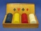 Small Wood Box w Poker Chips in 4 Colors – Box is 4 3/4” x 2” - Chips are small