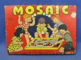 1938 Game “Mosaic” by Transogram – Different Colored 'Marbles' Create Pictures