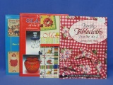 4 Collector Books: Terrific Tablecloths from the '40s & '50s – Paper Dolls – Very Rare Glassware