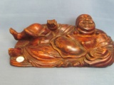 Buddha Laughing Rosewood Figure