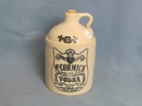 McCormick Vodka Stoneware Jug Liquor Bottle 168-68 11-D-16 – McCormick Distilling Weston Missouri