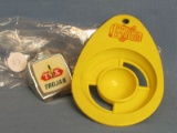 Seed Corn Advertisement – TX Trojan Metal Clip & Pfister Hybrids Plastic Egg Separator