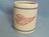 Red Wing Blue Striped Stoneware Crock