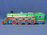 Puff-Puff Loco - Battery Operated Tin Litho – Works – 15 3/4” long – Makes Noise, Moves, etc..