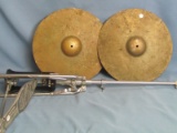 1980's Swingerland Hi Hat Stand & Brass Cymbals