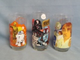 1977 & 1980 Burger King Coca Cola Star Wars Drinking Glasses – Luke Skywalker – R202 & C-3PQ – Darth