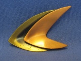 Retro Mid Century Copper & Brass Pin/Brooch – Signed “Kim” - 3 1/4” long