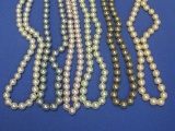 Lot of 6 Nice Faux Pearl Necklaces – 1 by Monet – Various Shades & Lengths