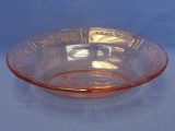 Oval Vegetable Bowl – Pink Depression Glass – Sharon or Cabbage Rose by Federal – 9 1/4” long