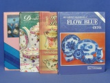 4 Collector Books: Flow Blue China – RS Prussia – Dresden Porcelain – Hatpins & Holders