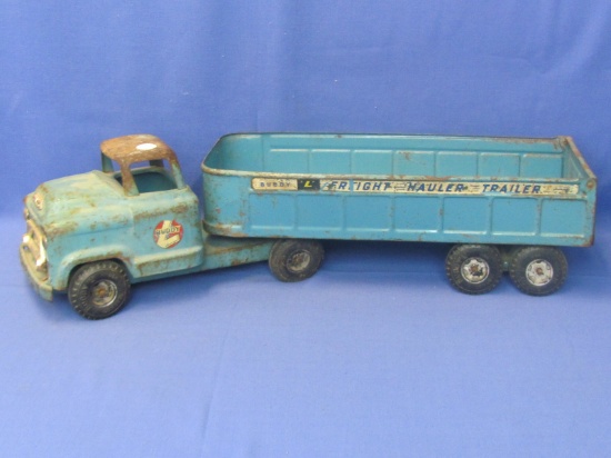 Buddy L GMC Metal Toy Freight Hauler Trailer – Plastic Wheels – 23” Long