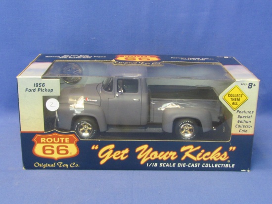 Route 66 'Get Your Kicks' Toy 1956 Ford Pickup – Die Cast Body – 1:18 Scale