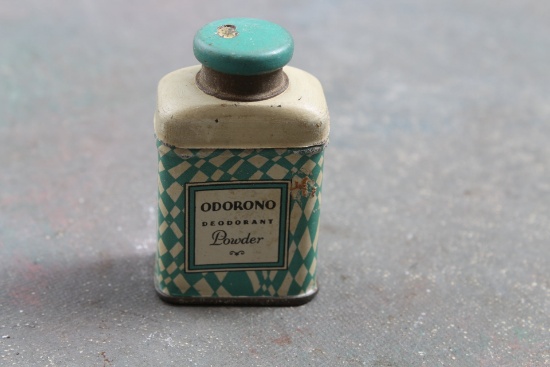 Vintage Odorono Deodorant Powder Tin Advertising 2" Tall Good Condition