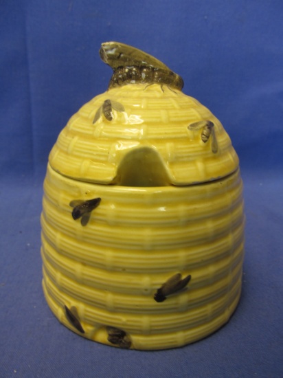 Vintage Bee Hive Honey Pot Jar  Black Forest Art Pottery Erphila Germany