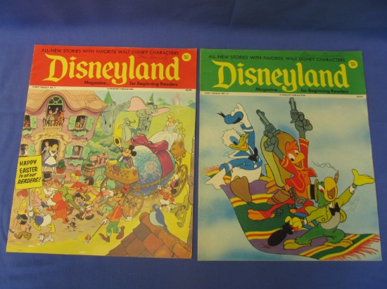 2 Vintage “Disneyland” Magazine. . . for Beginning Readers No 7 & No 15 – Fawcett Publication 35 cen